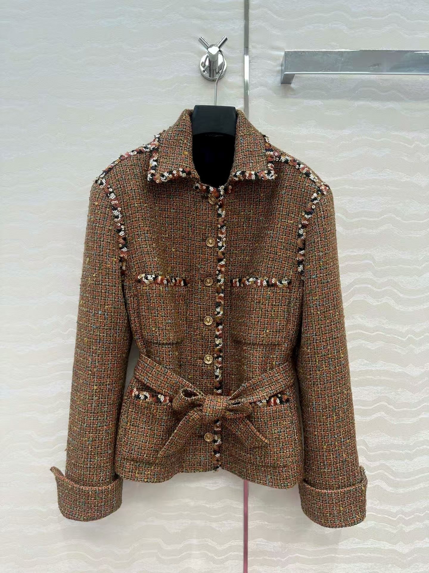 New check tweed jacket