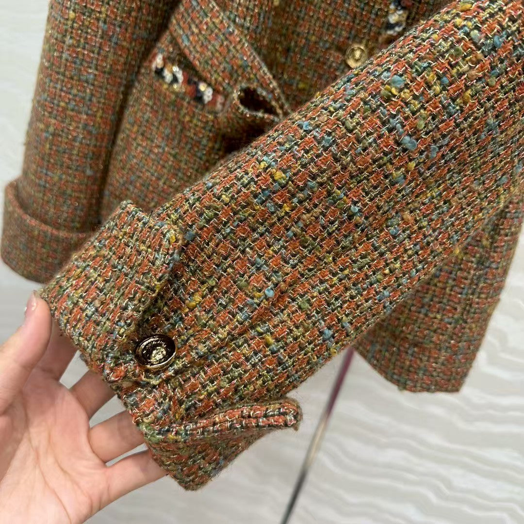 New check tweed jacket