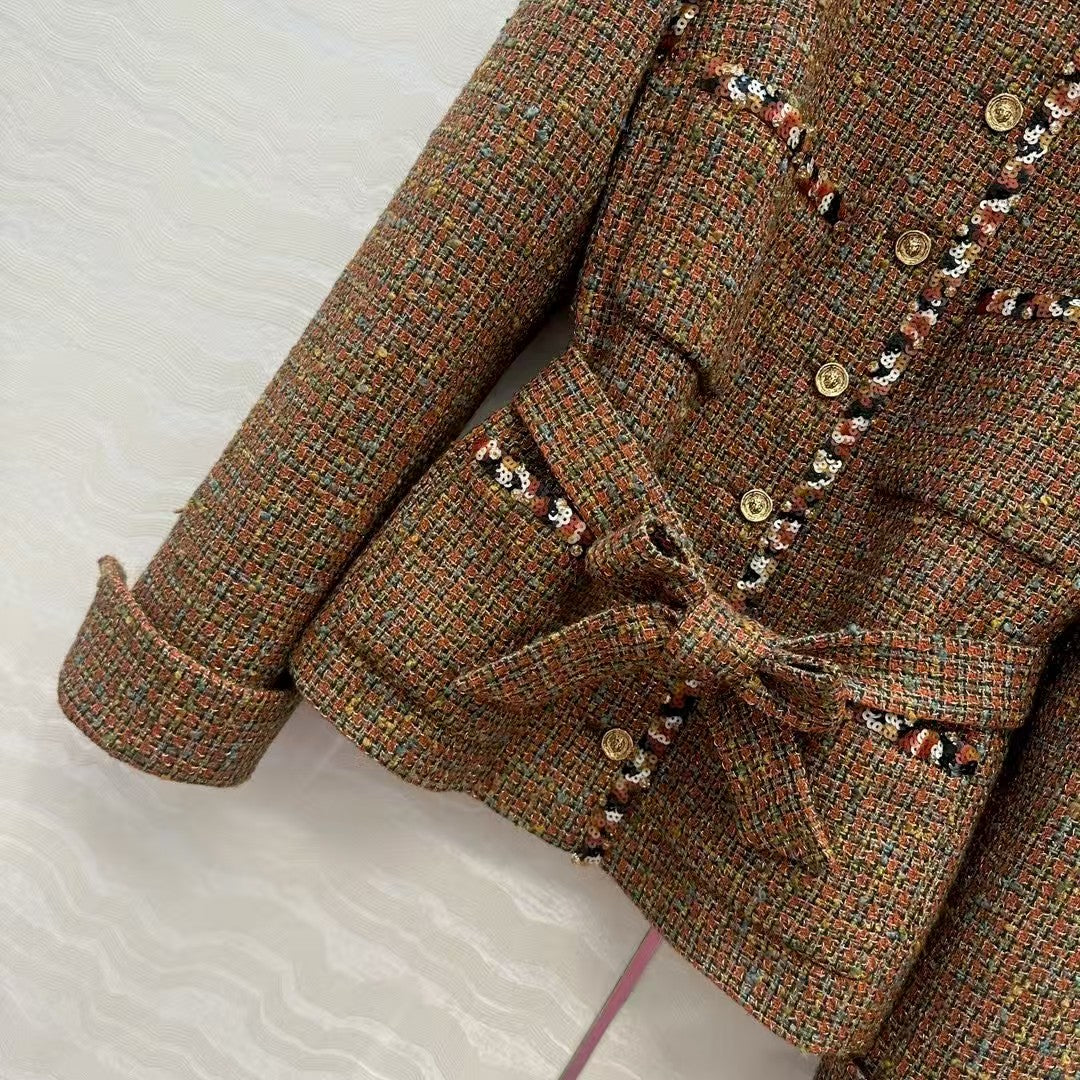 New check tweed jacket