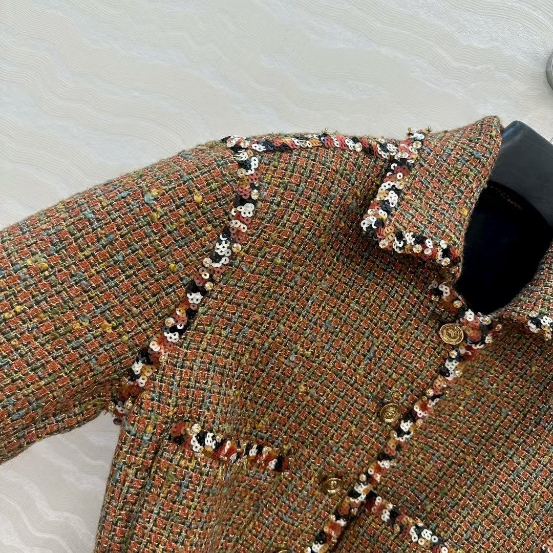New check tweed jacket