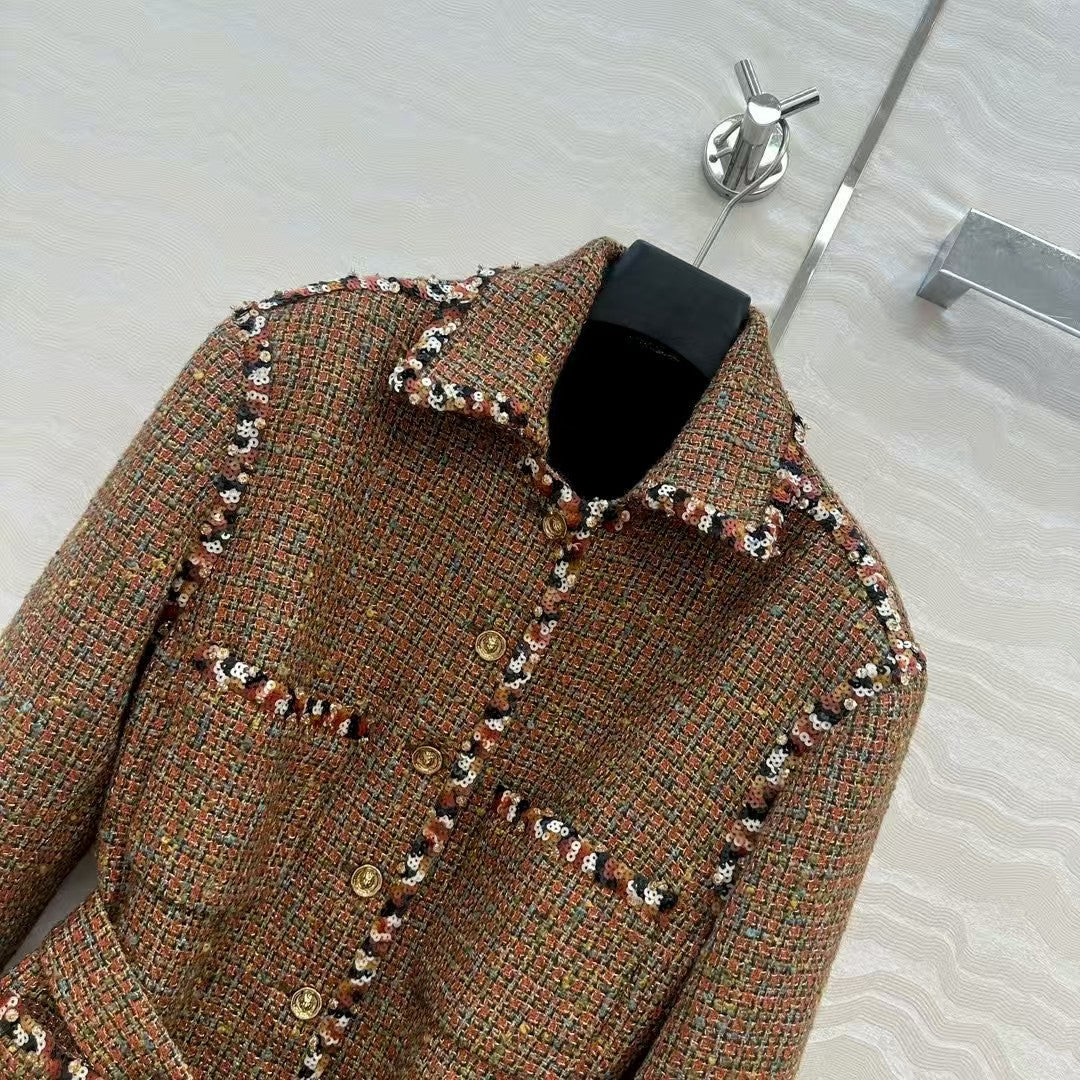 New check tweed jacket