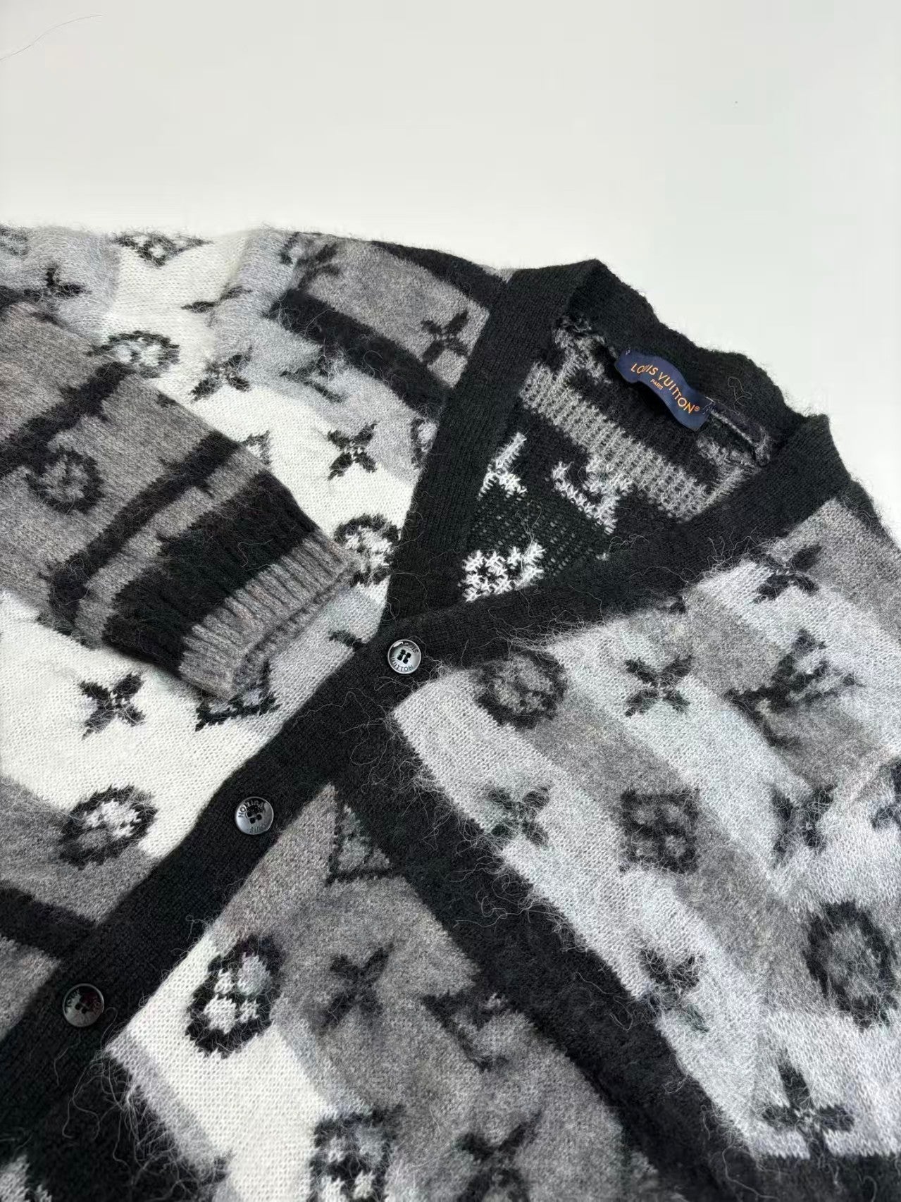 gradient mohair cardigan