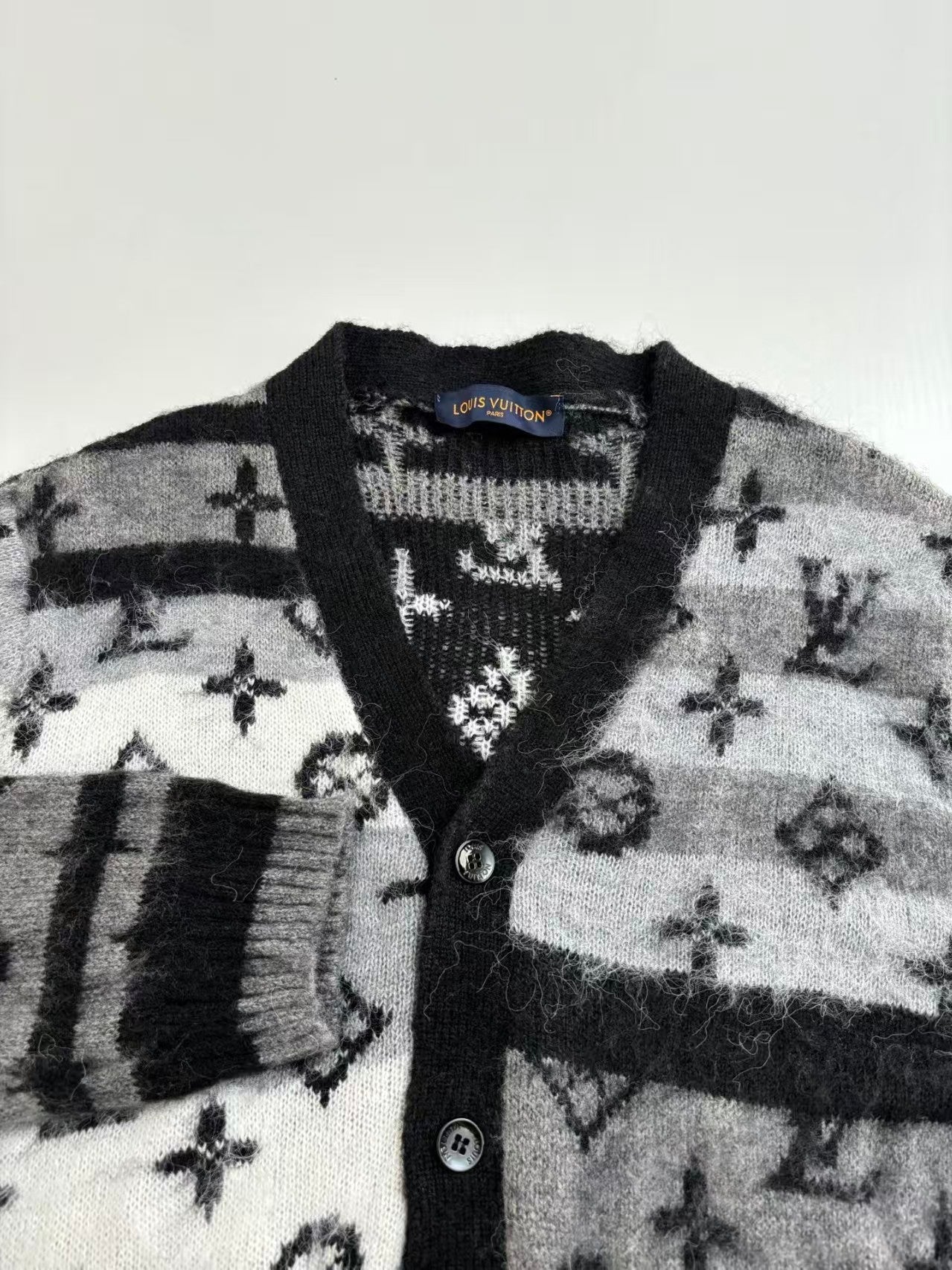 gradient mohair cardigan