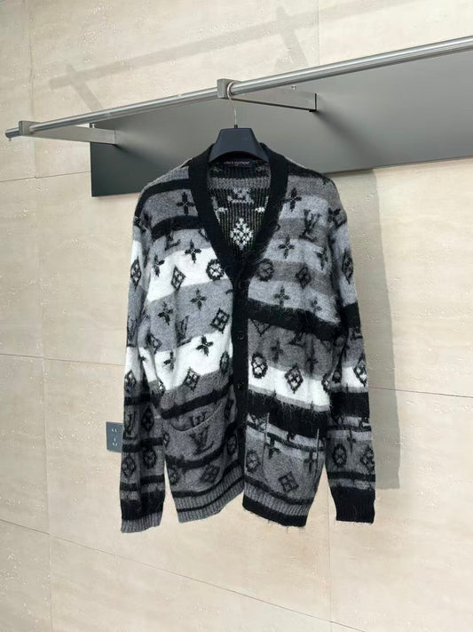 gradient mohair cardigan