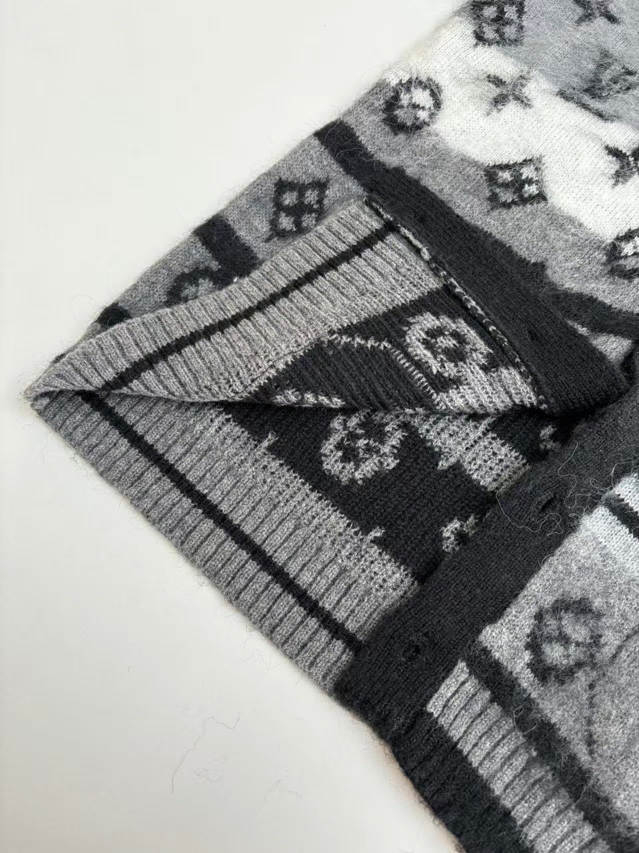 gradient mohair cardigan