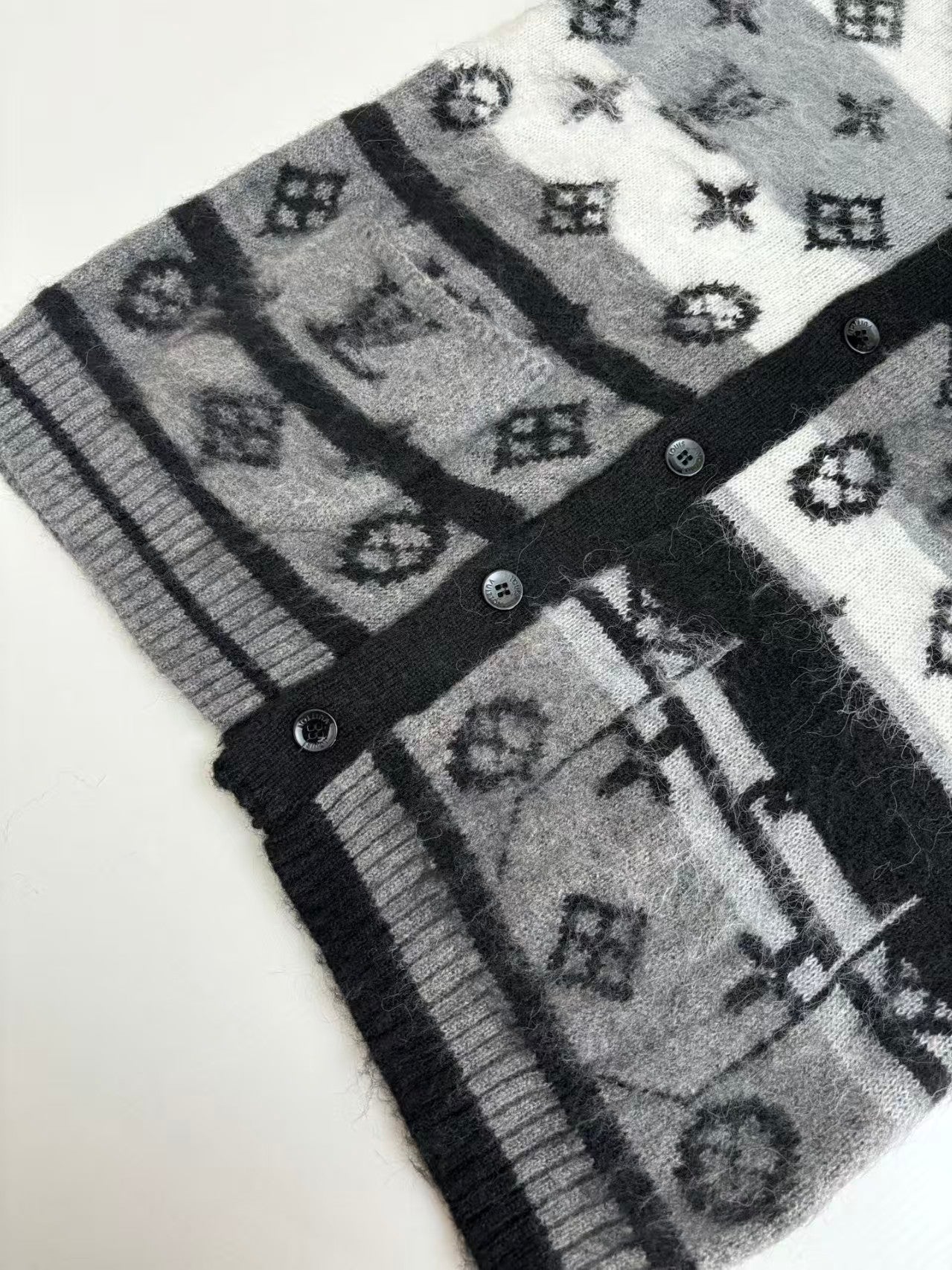 gradient mohair cardigan