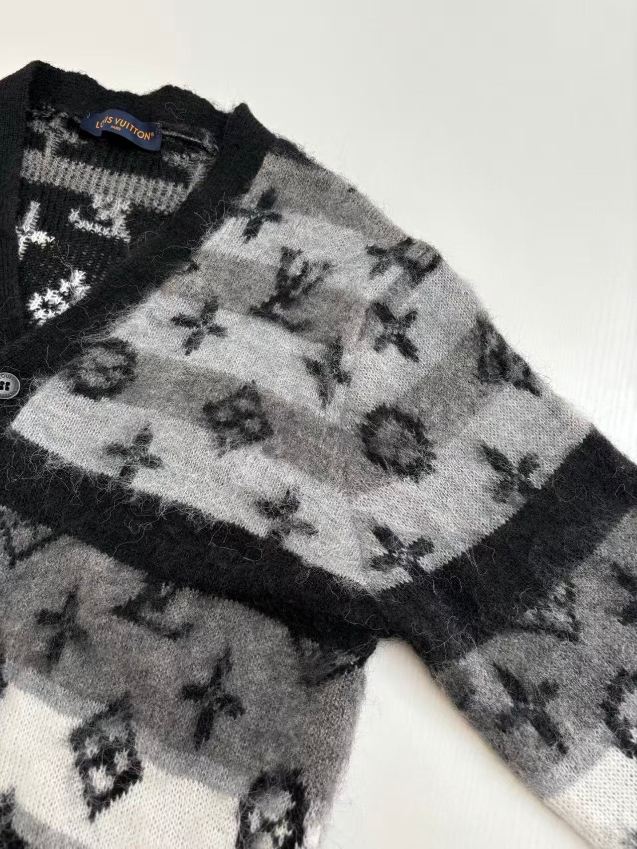 gradient mohair cardigan