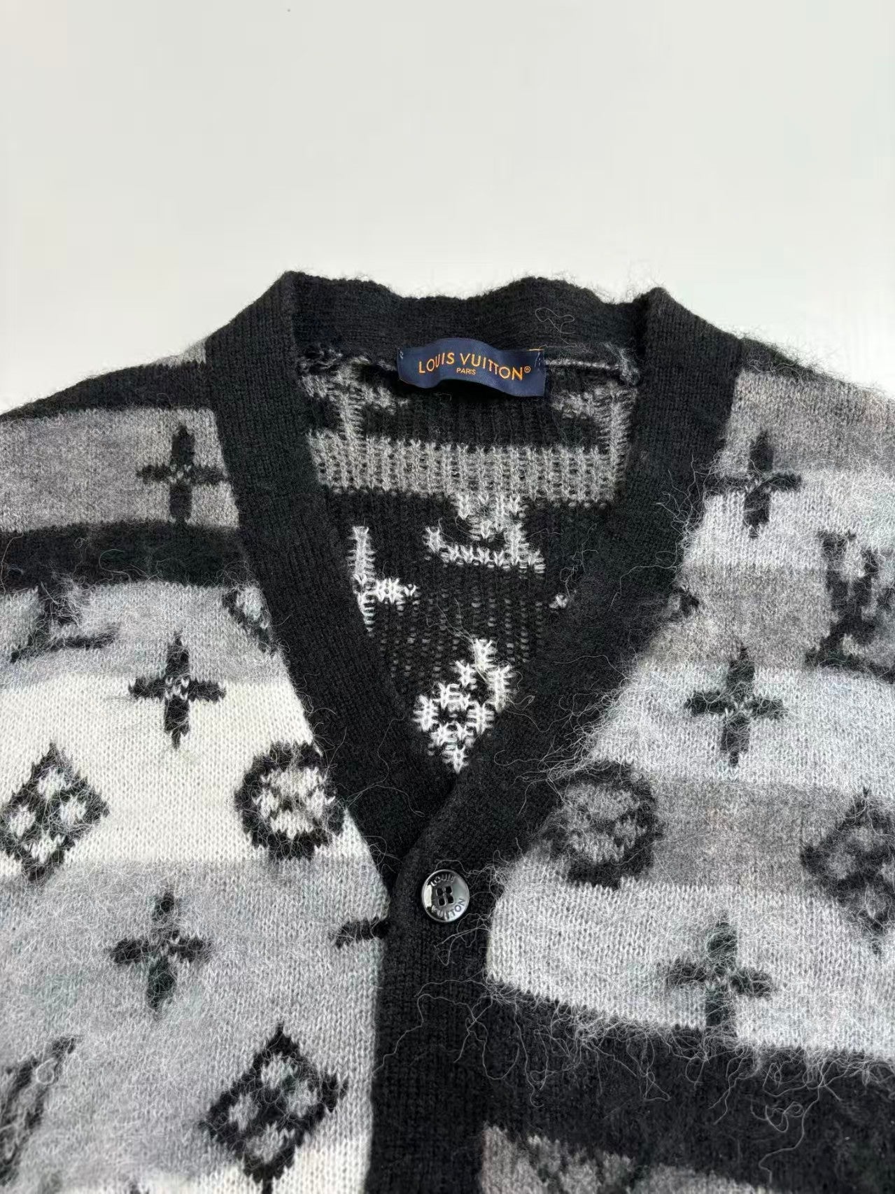 gradient mohair cardigan