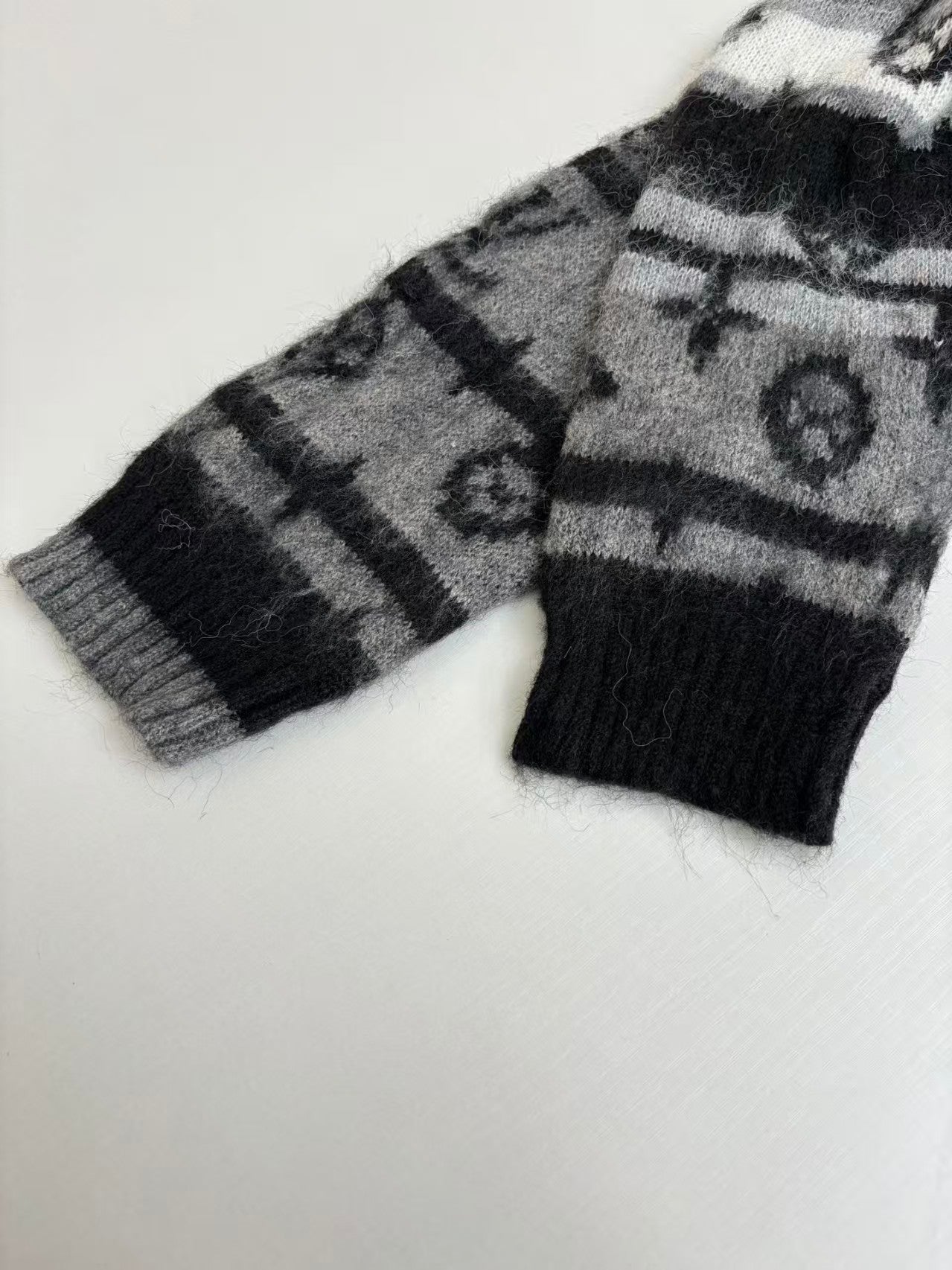 gradient mohair cardigan