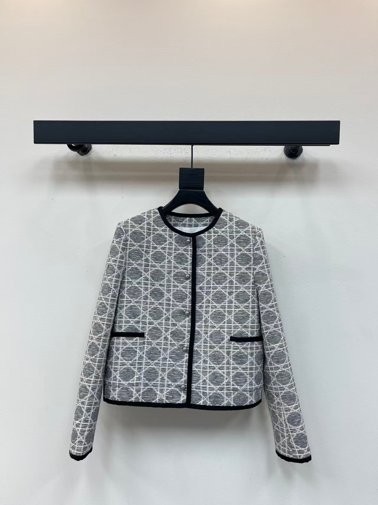 Cannage crew neck jacket