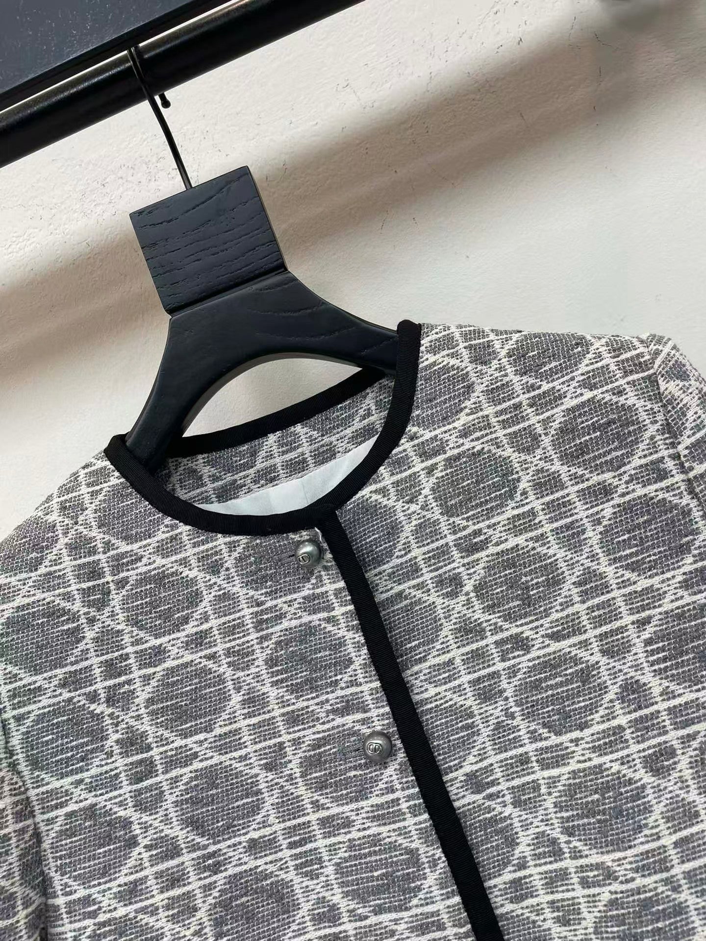 Cannage crew neck jacket