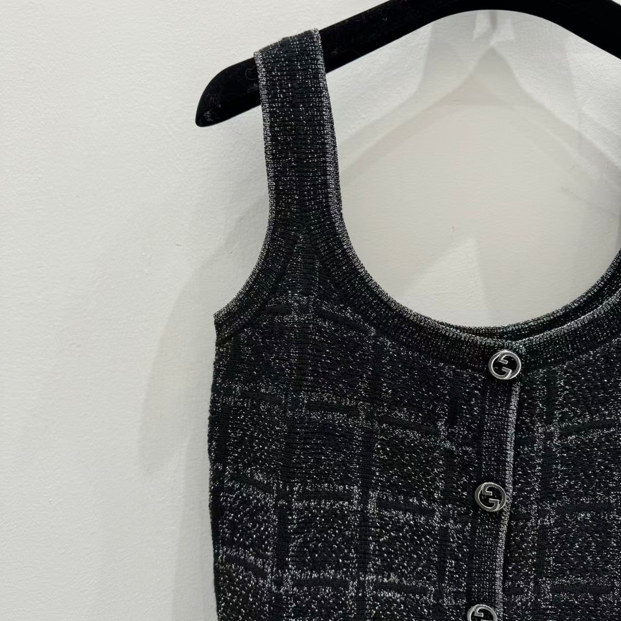 Gold plaid suspender dress