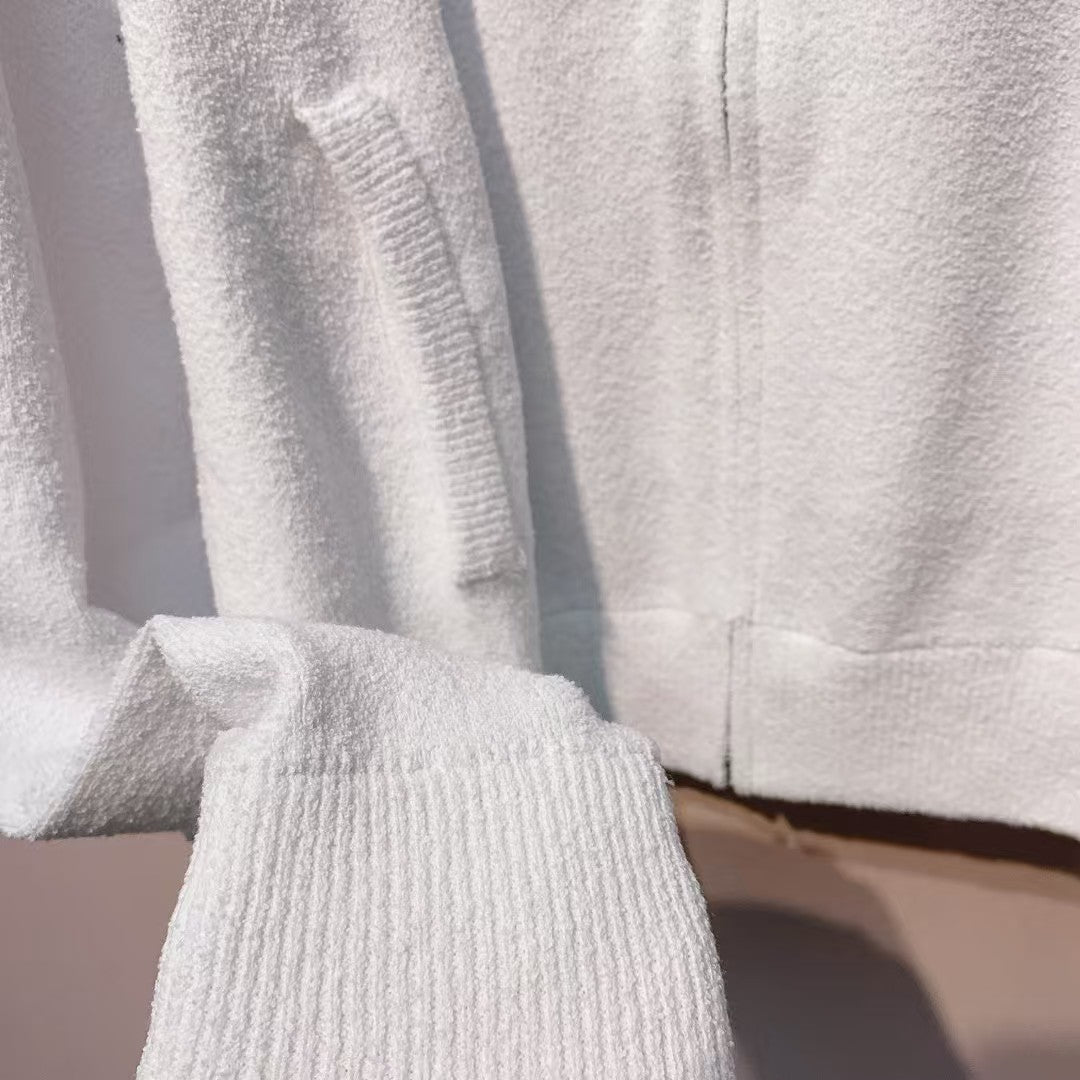 New lapel contrast color college style zipper jacket