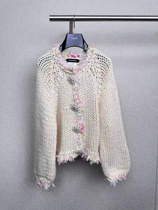 New Chunky Lace Cardigan Sweater