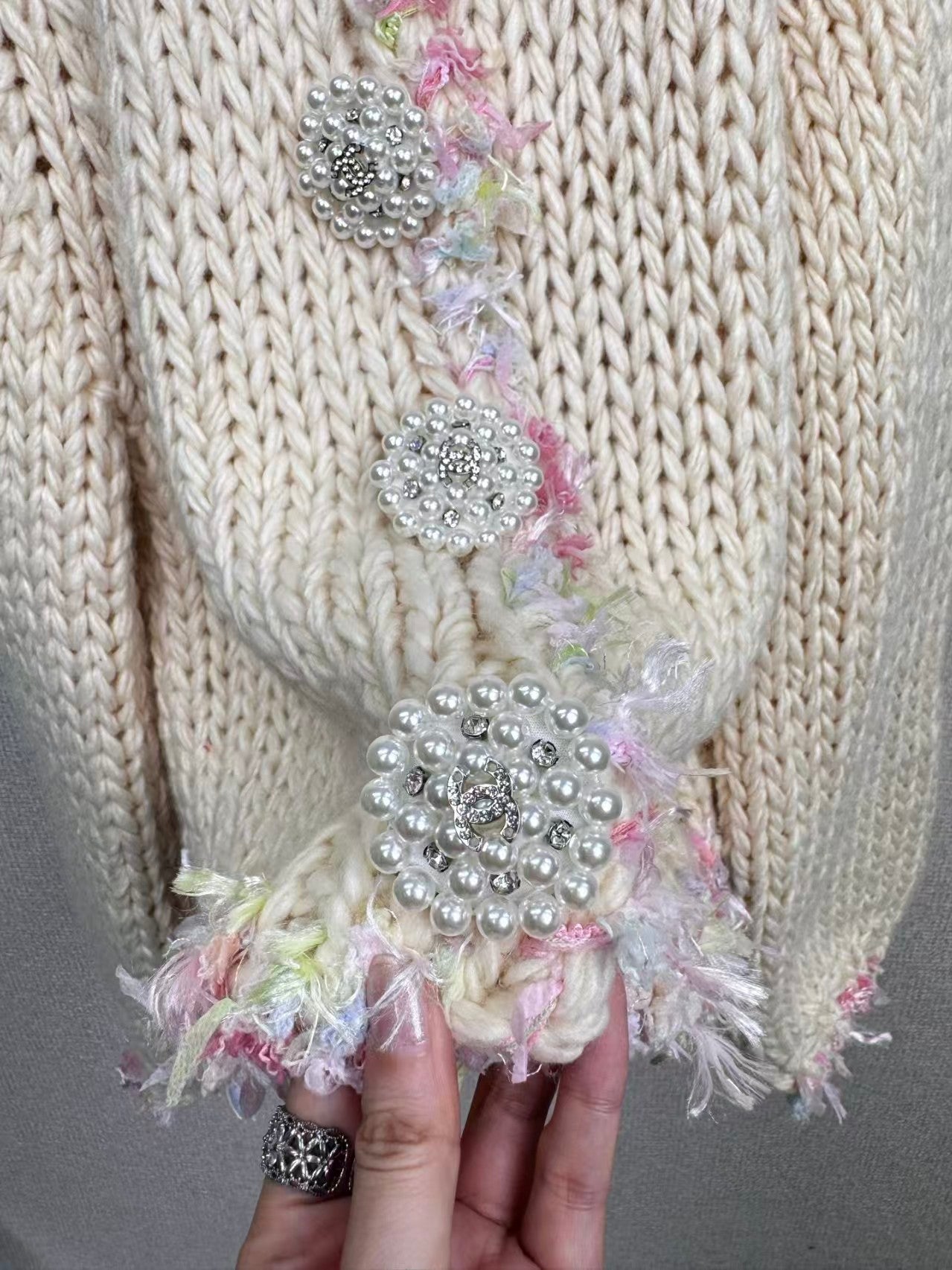 New Chunky Lace Cardigan Sweater