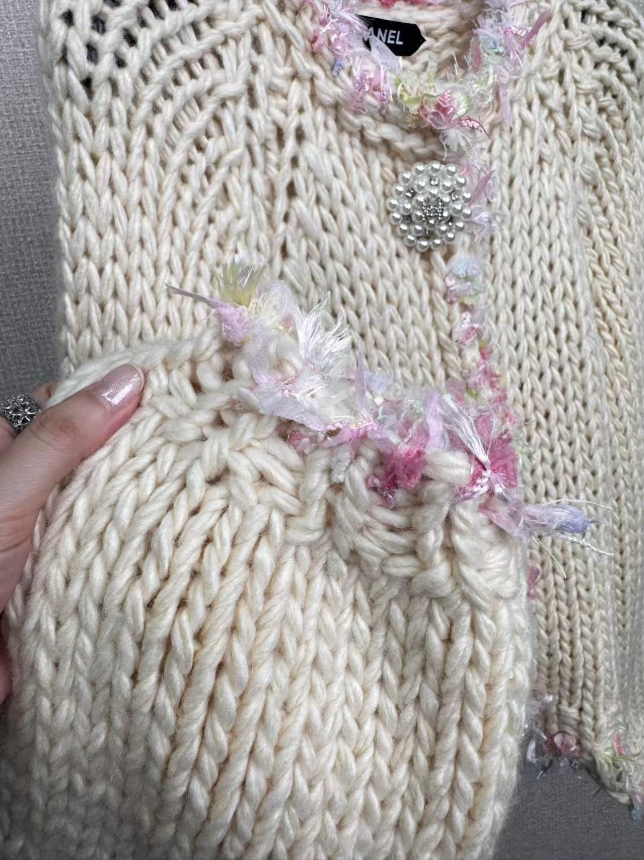 New Chunky Lace Cardigan Sweater