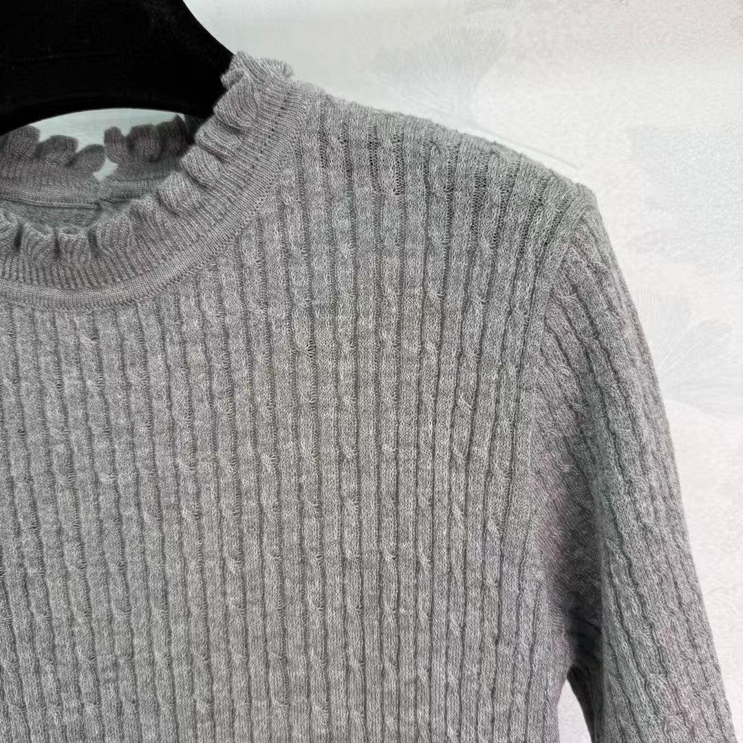 Cable-knit short-sleeves