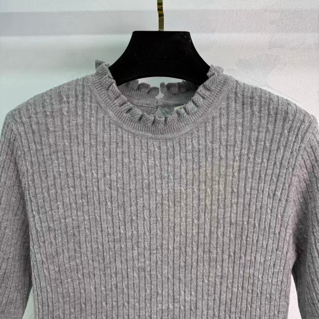 Cable-knit short-sleeves