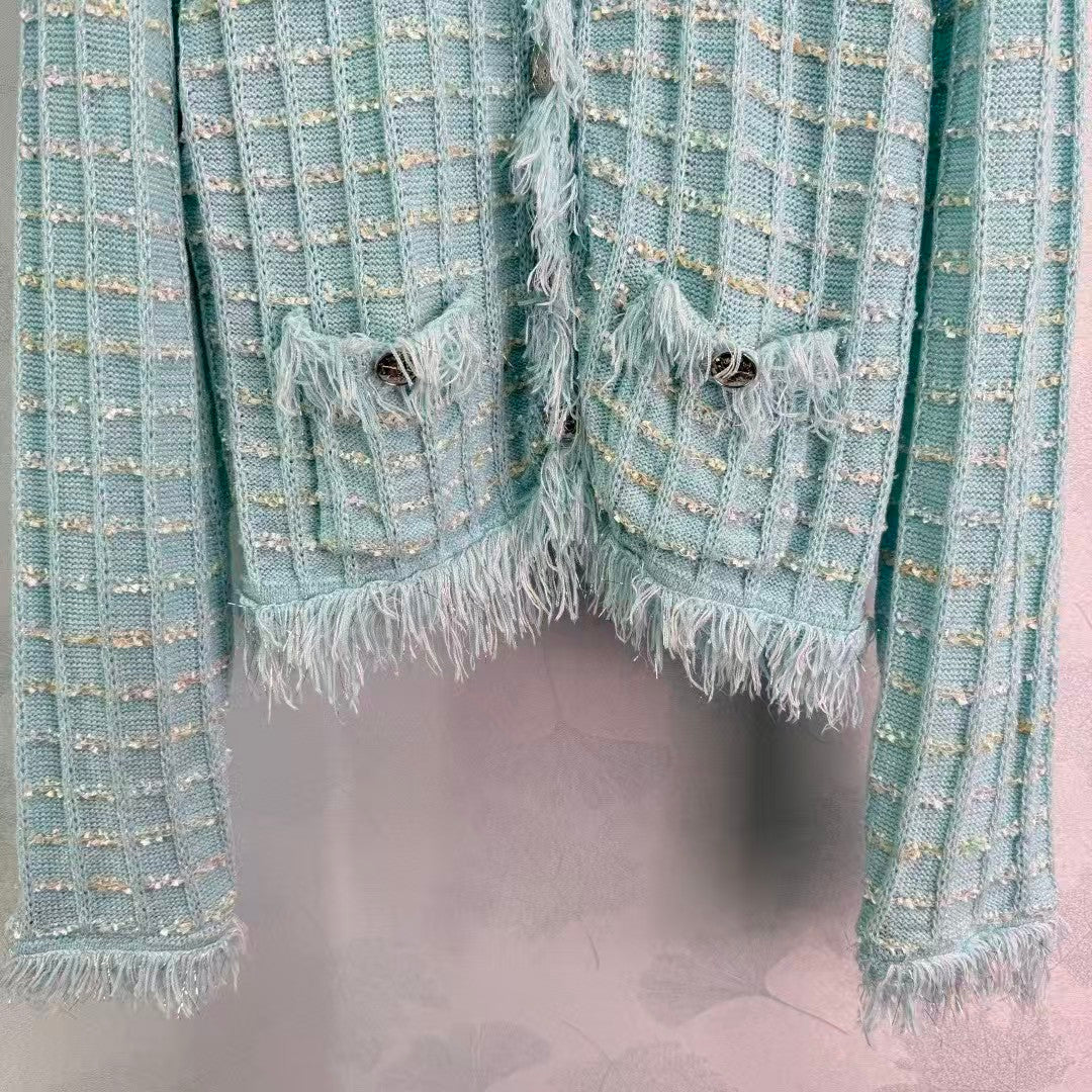 New tassel round neck cardigan