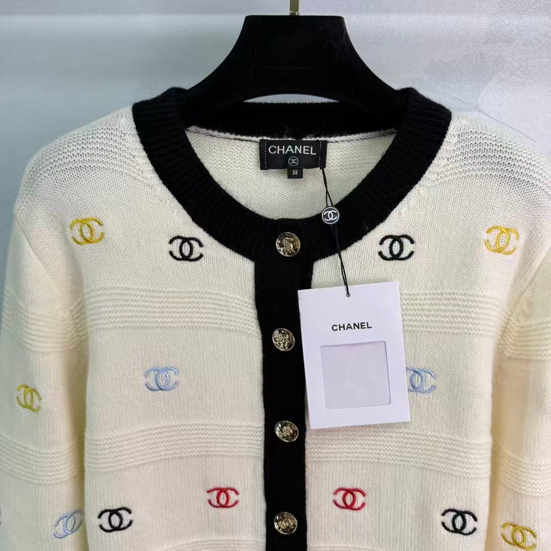 New embroidered double C cardigan