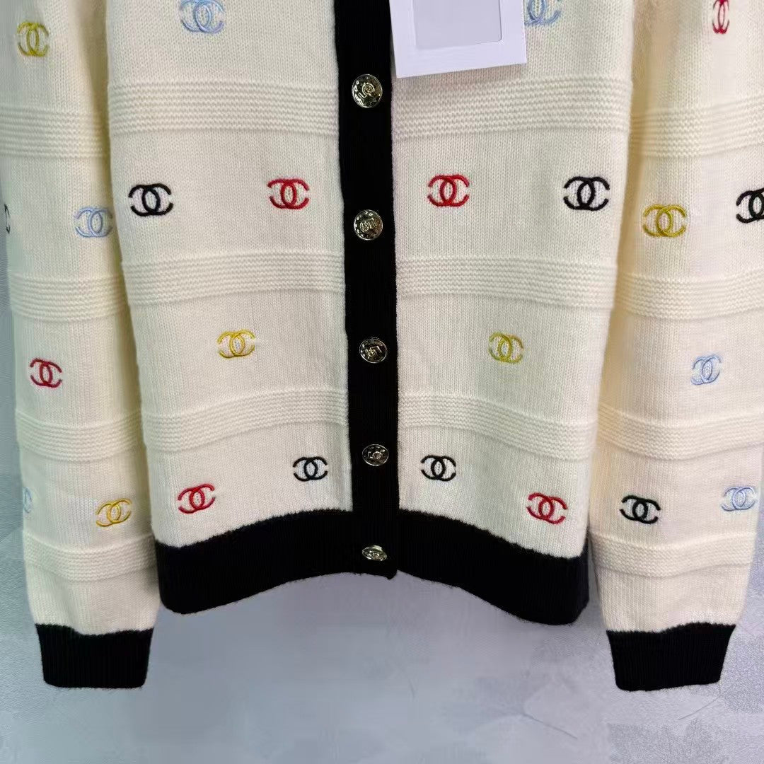 New embroidered double C cardigan