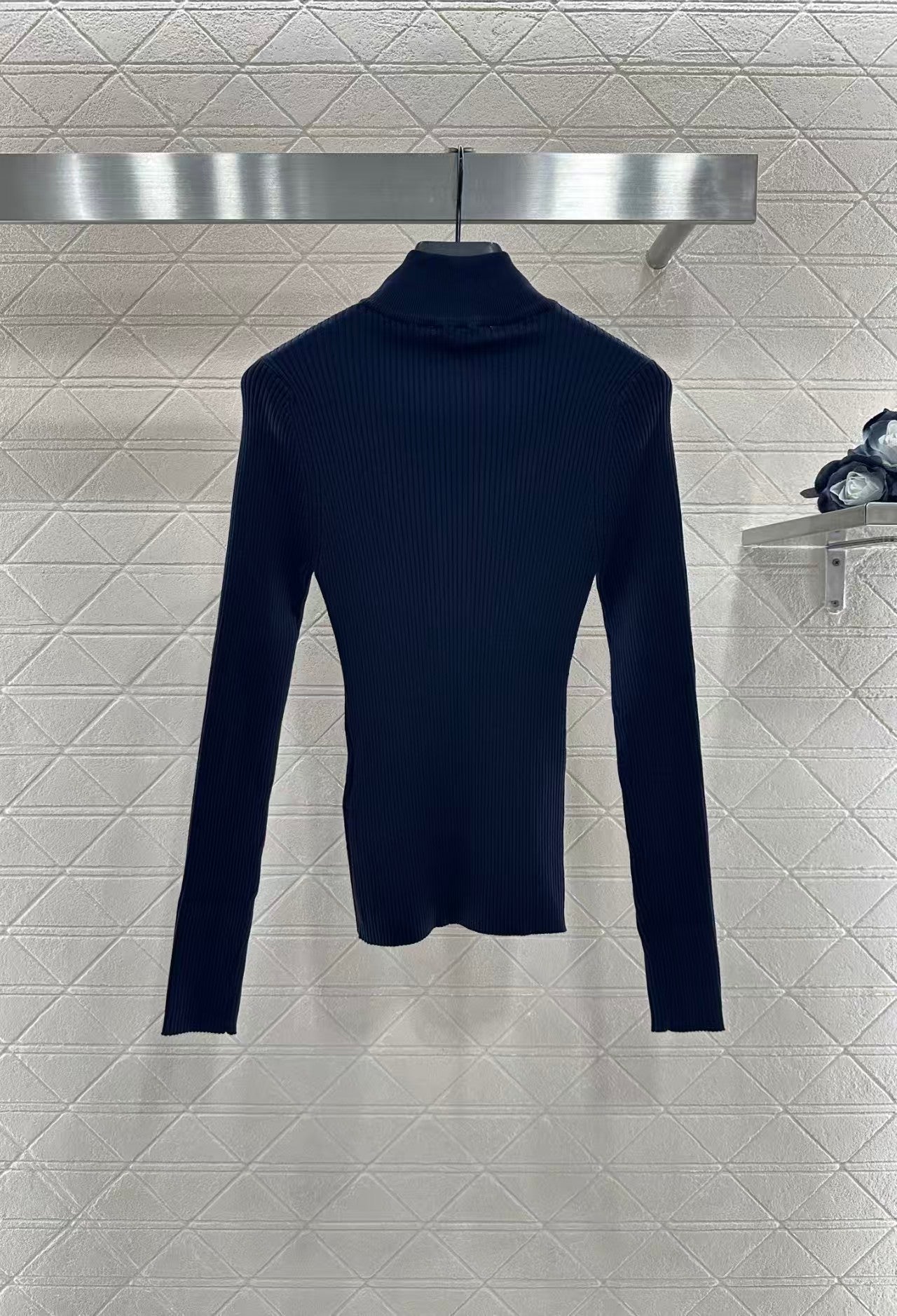 New leather knitted cardigan