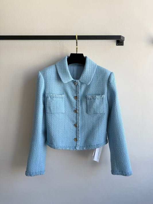 Light blue tweed jacket
