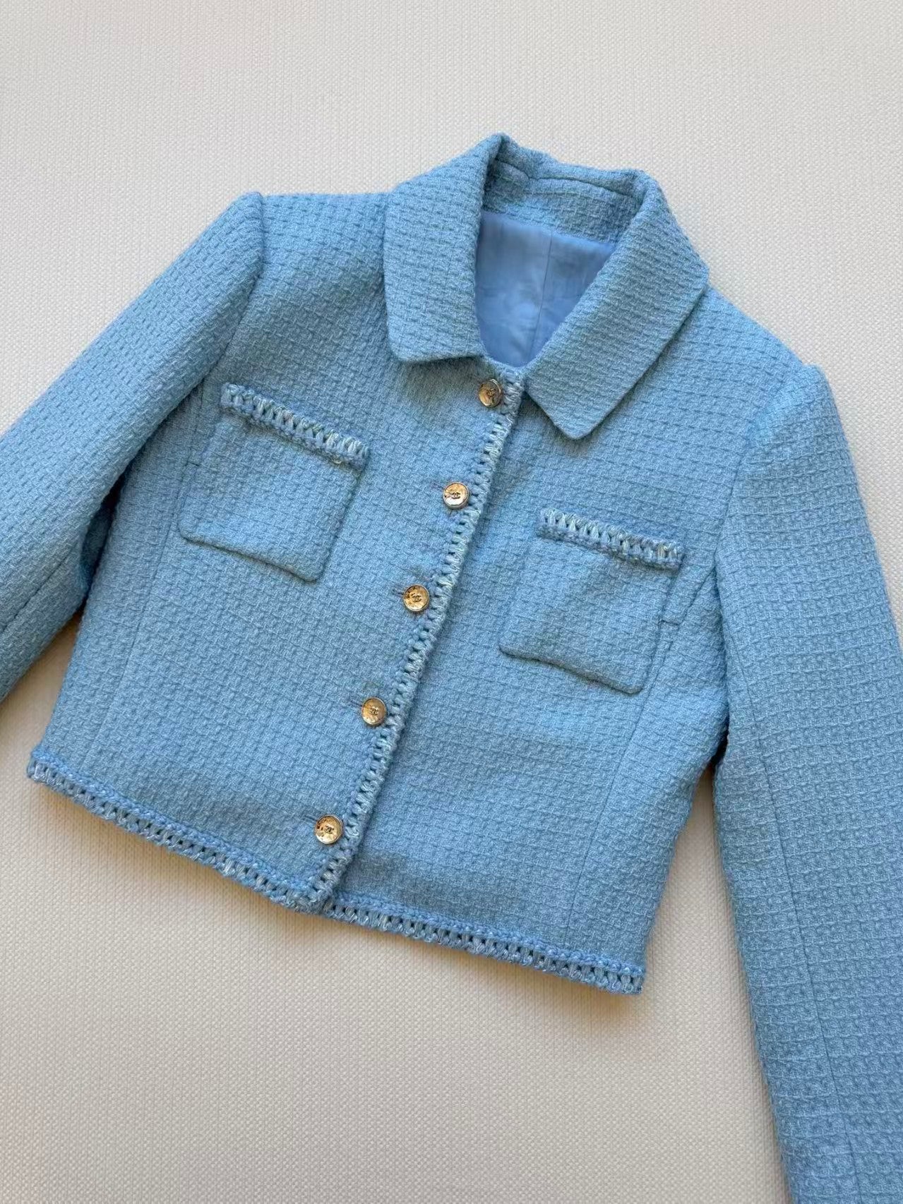 Light blue tweed jacket