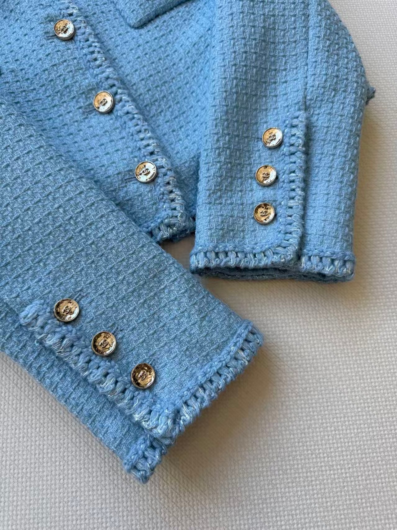 Light blue tweed jacket