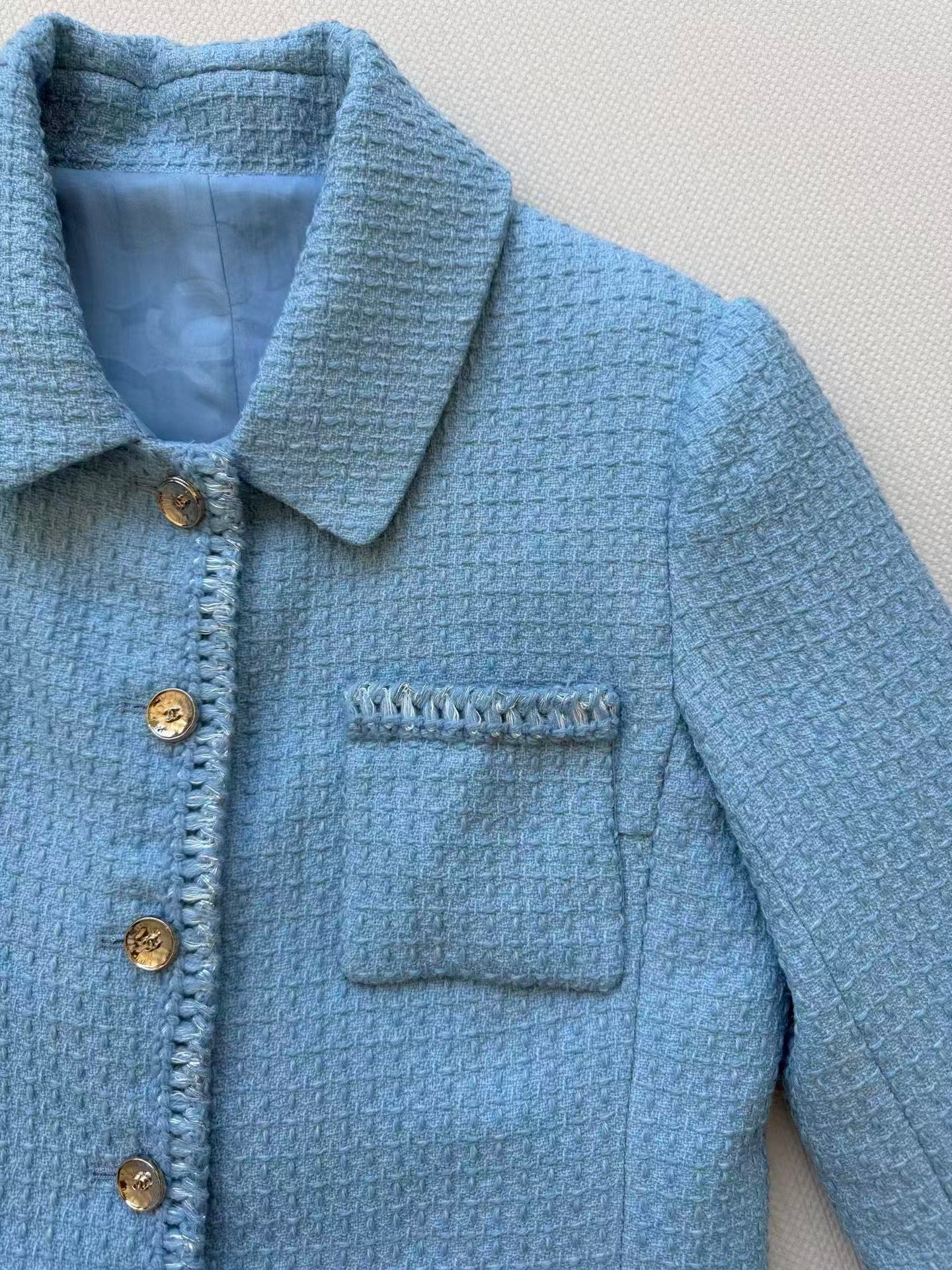 Light blue tweed jacket