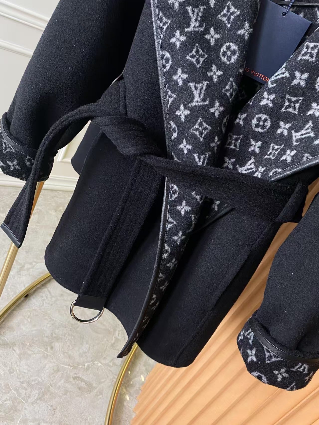 Classic monogram hooded coat