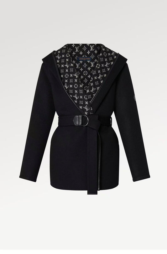 Classic monogram hooded coat