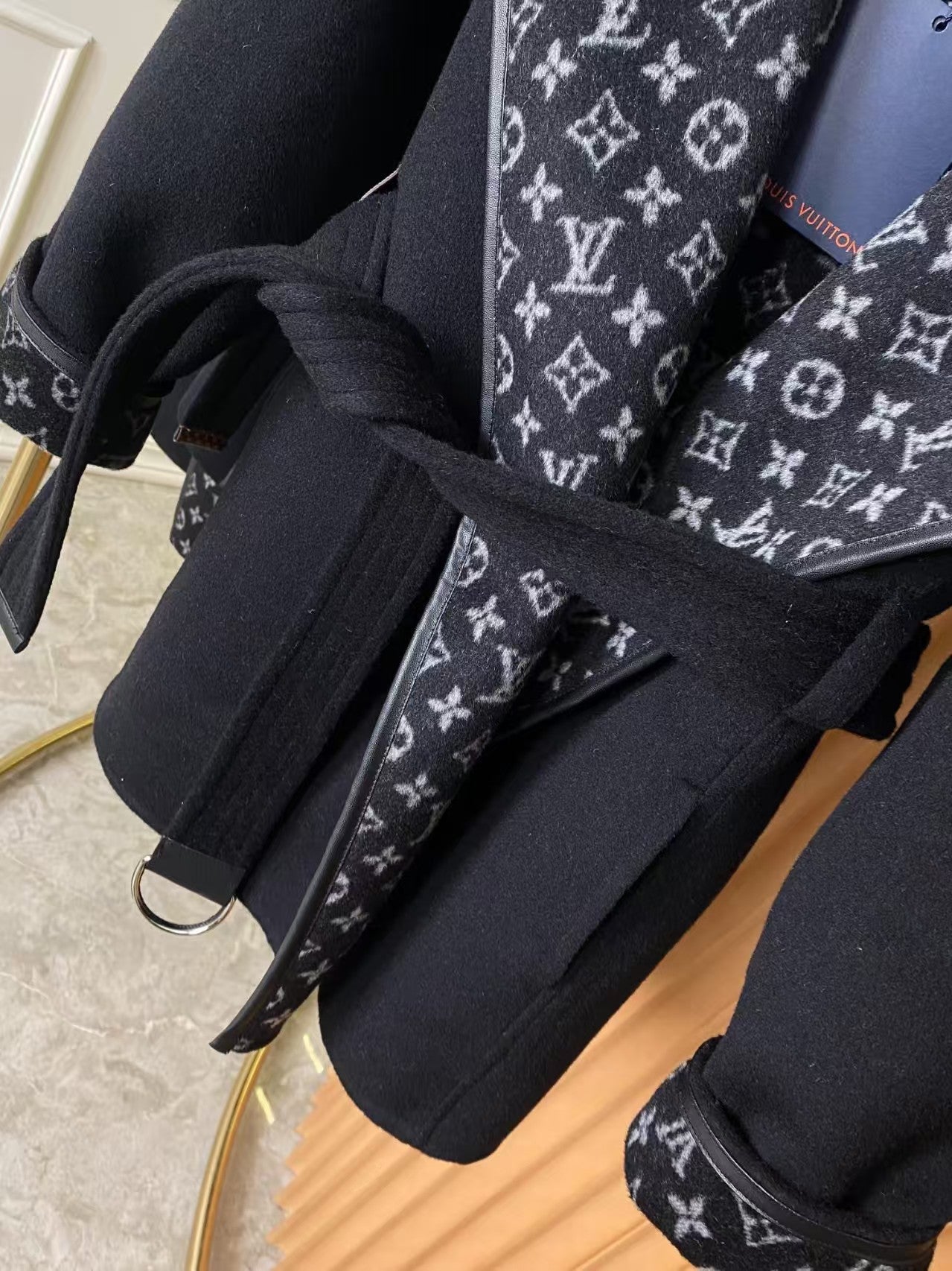 Classic monogram hooded coat