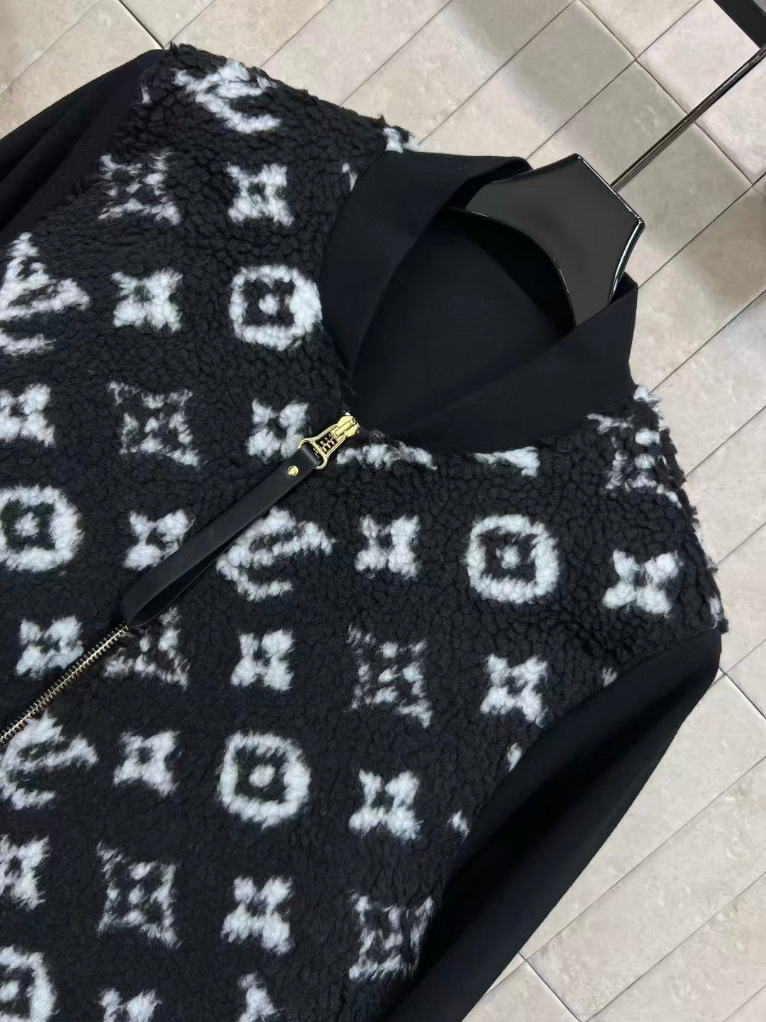 Old fashioned lambswool patchwork jacket