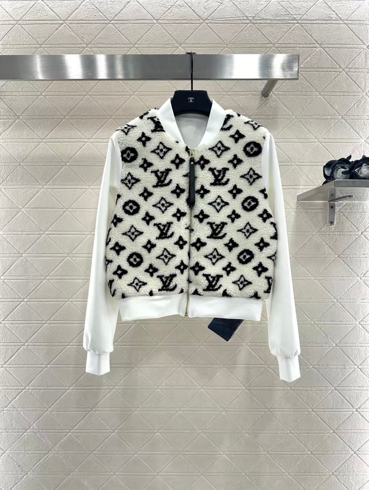 Old fashioned lambswool patchwork jacket