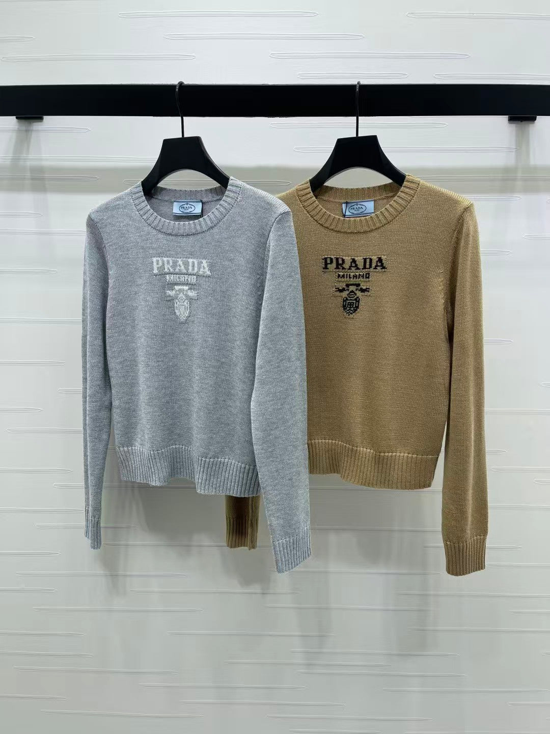 Silver letter knitted sweater