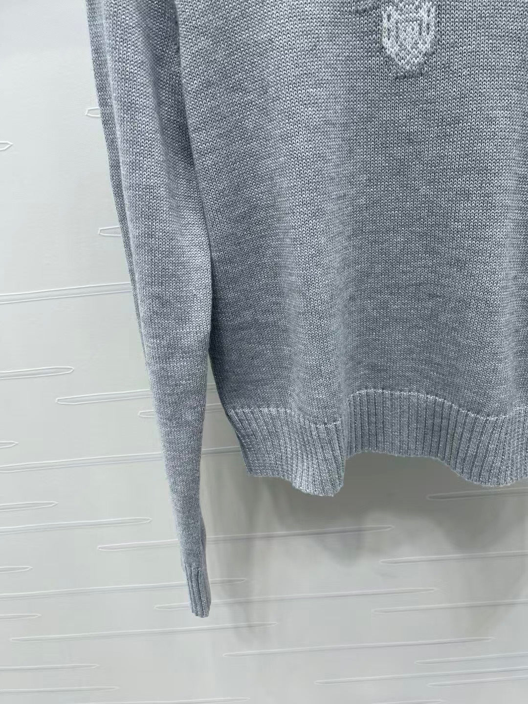 Silver letter knitted sweater