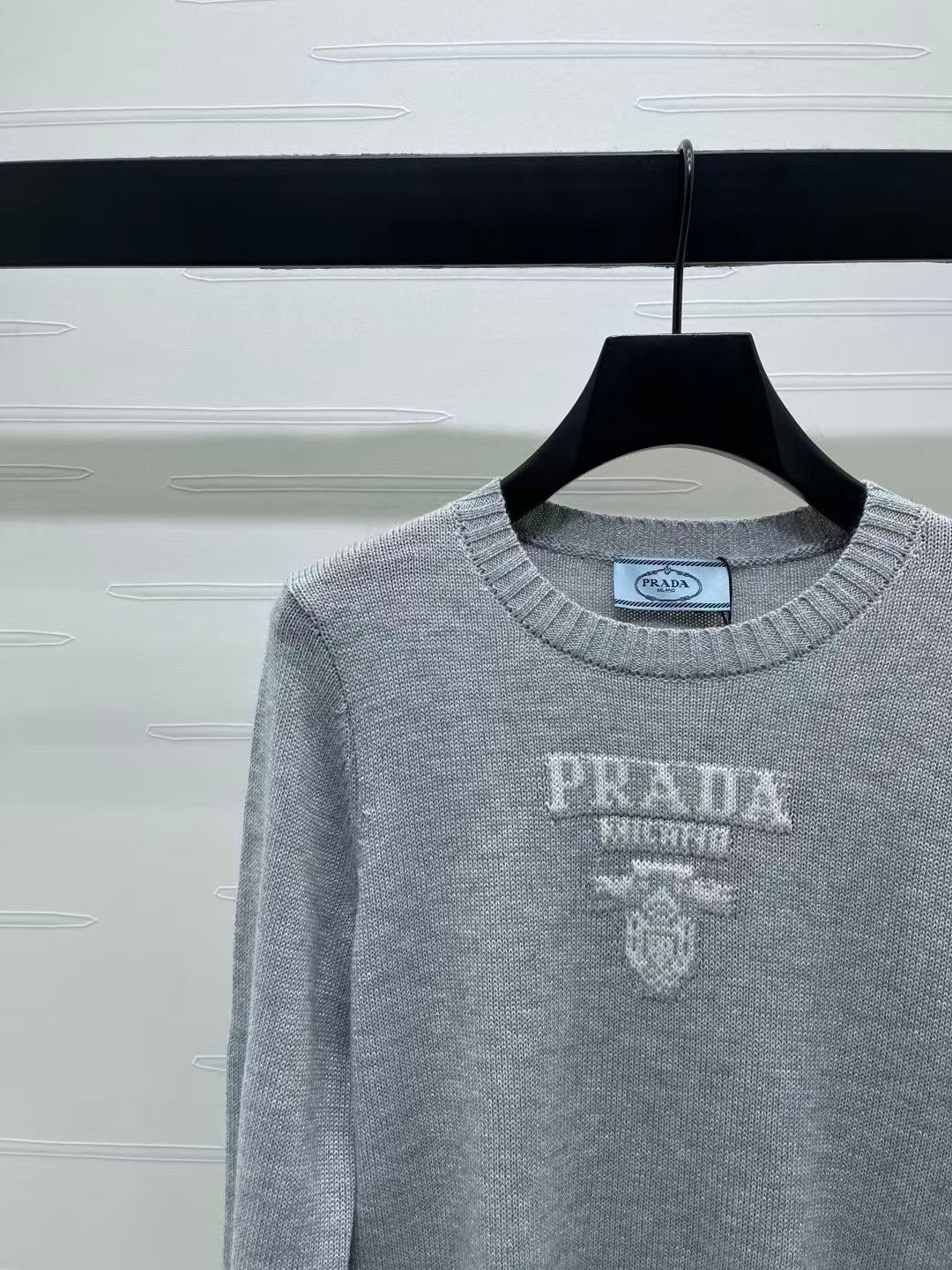 Silver letter knitted sweater