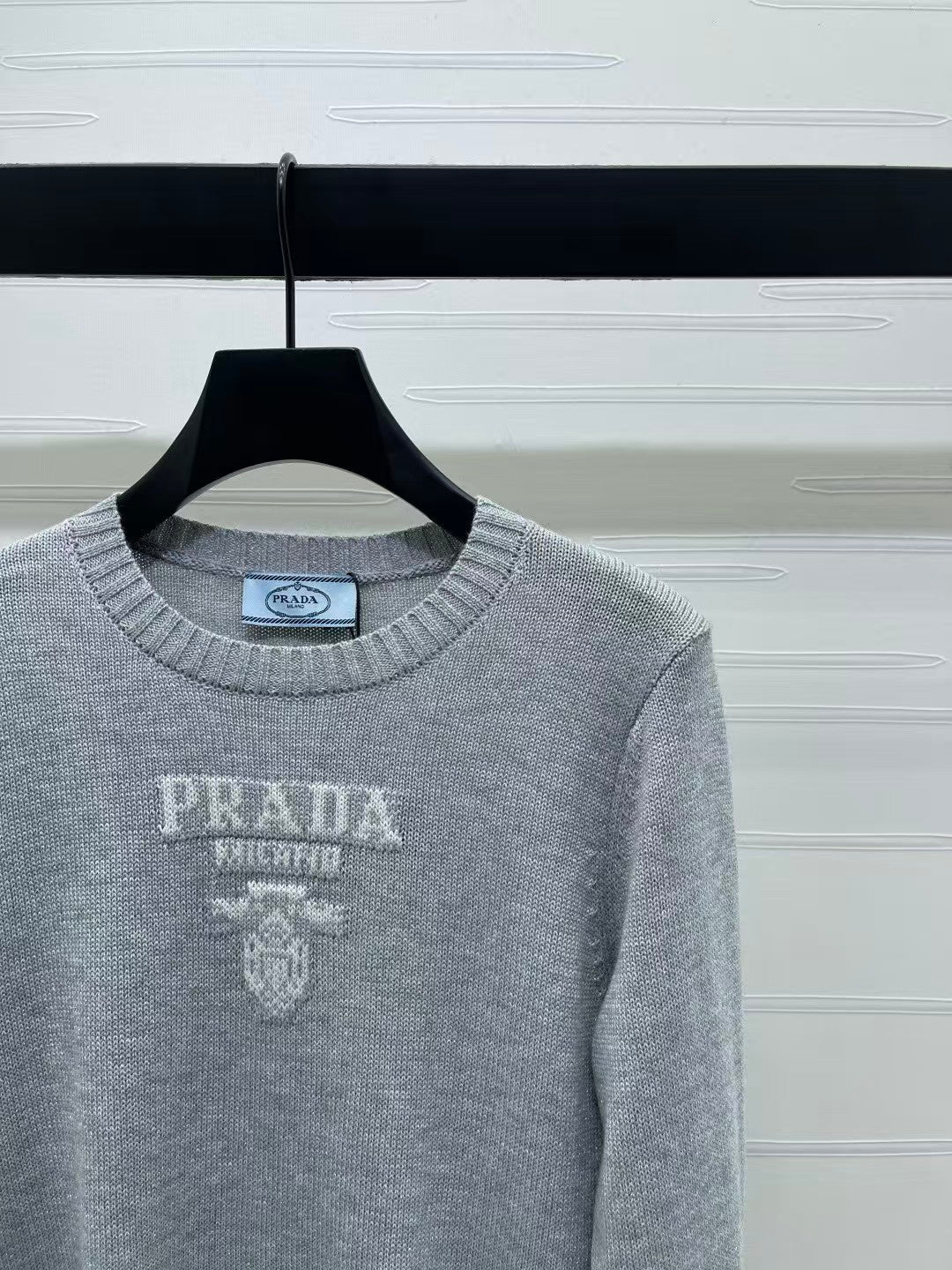 Silver letter knitted sweater