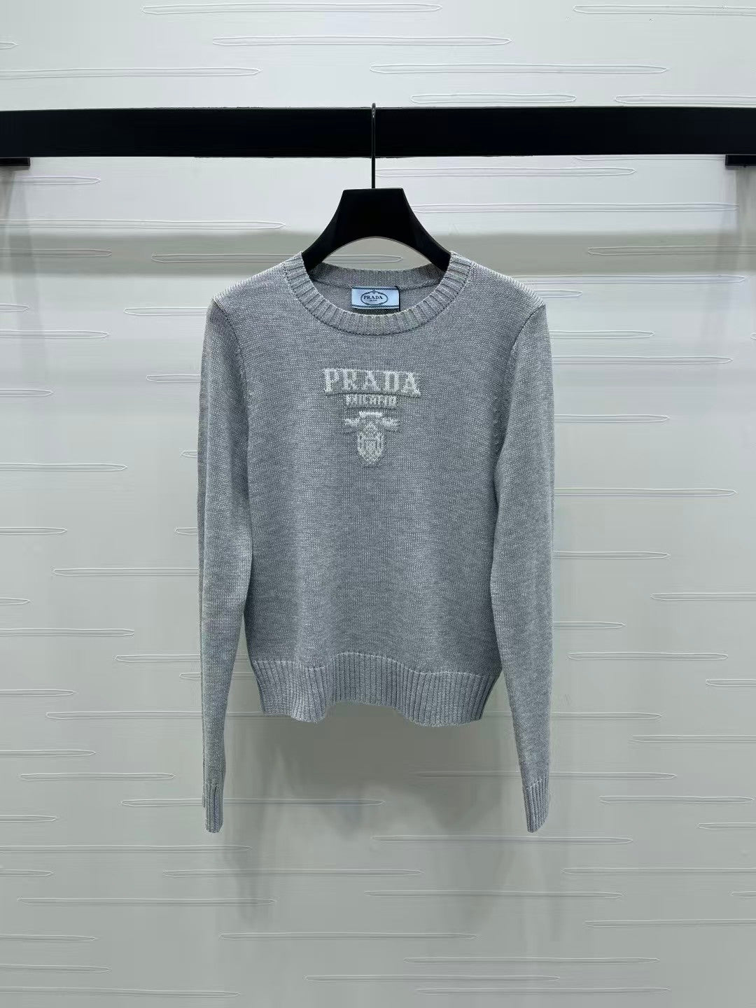 Silver letter knitted sweater