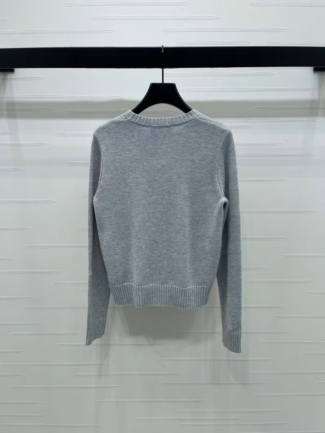 Silver letter knitted sweater