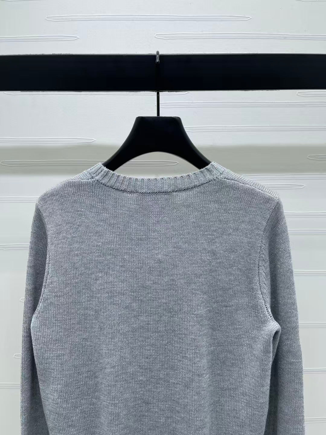 Silver letter knitted sweater