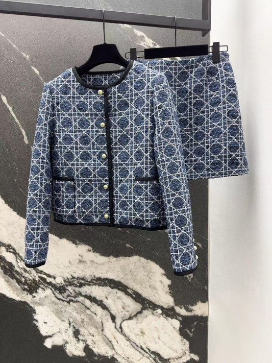 Raglan suit jacket + A-line skirt set