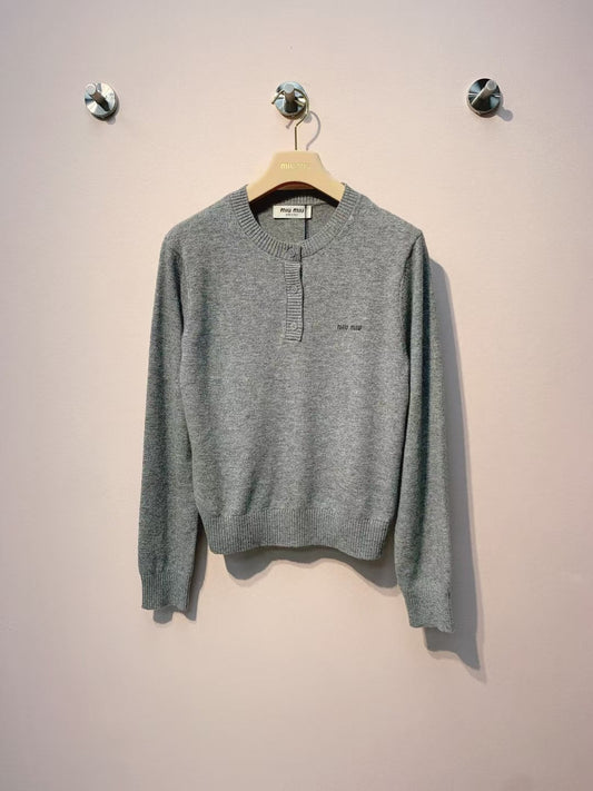 New autumn and winter knitted round neck top