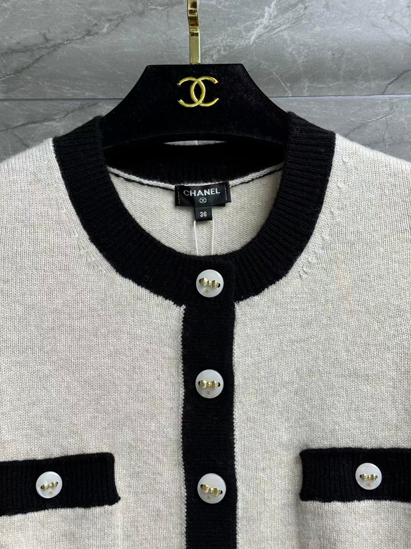 Fake two-piece cashmere sweater