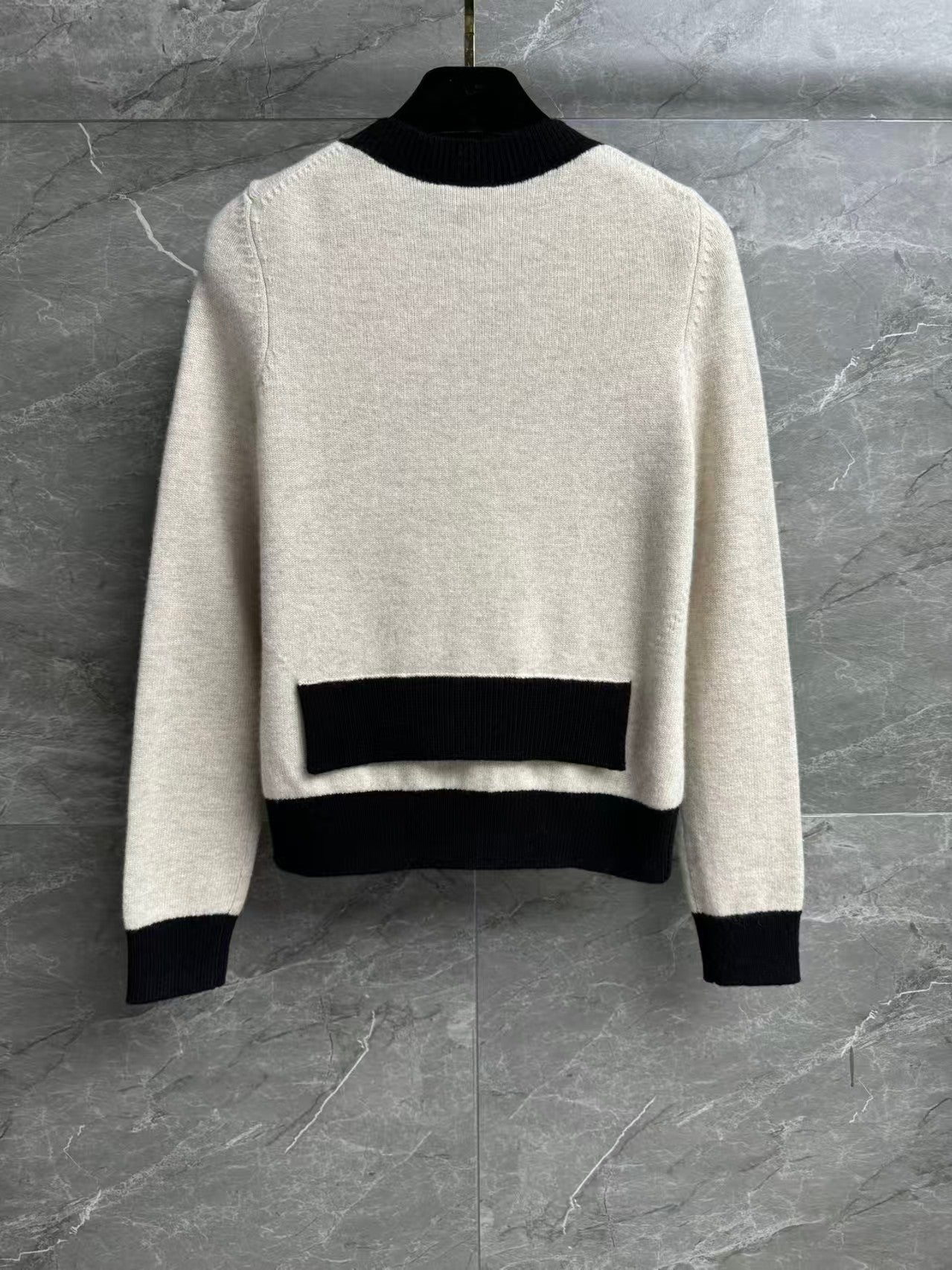 Fake two-piece cashmere sweater
