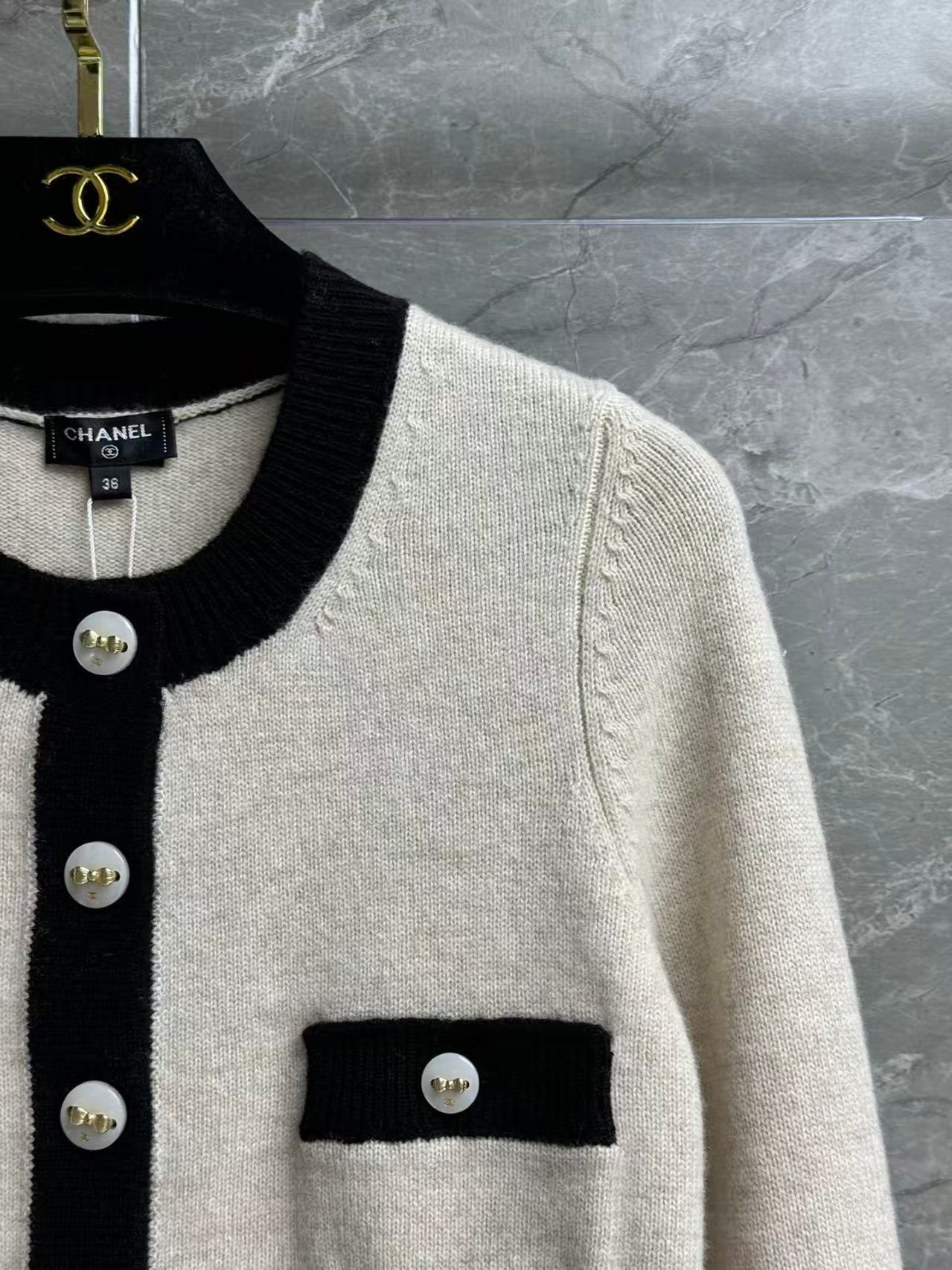 Fake two-piece cashmere sweater