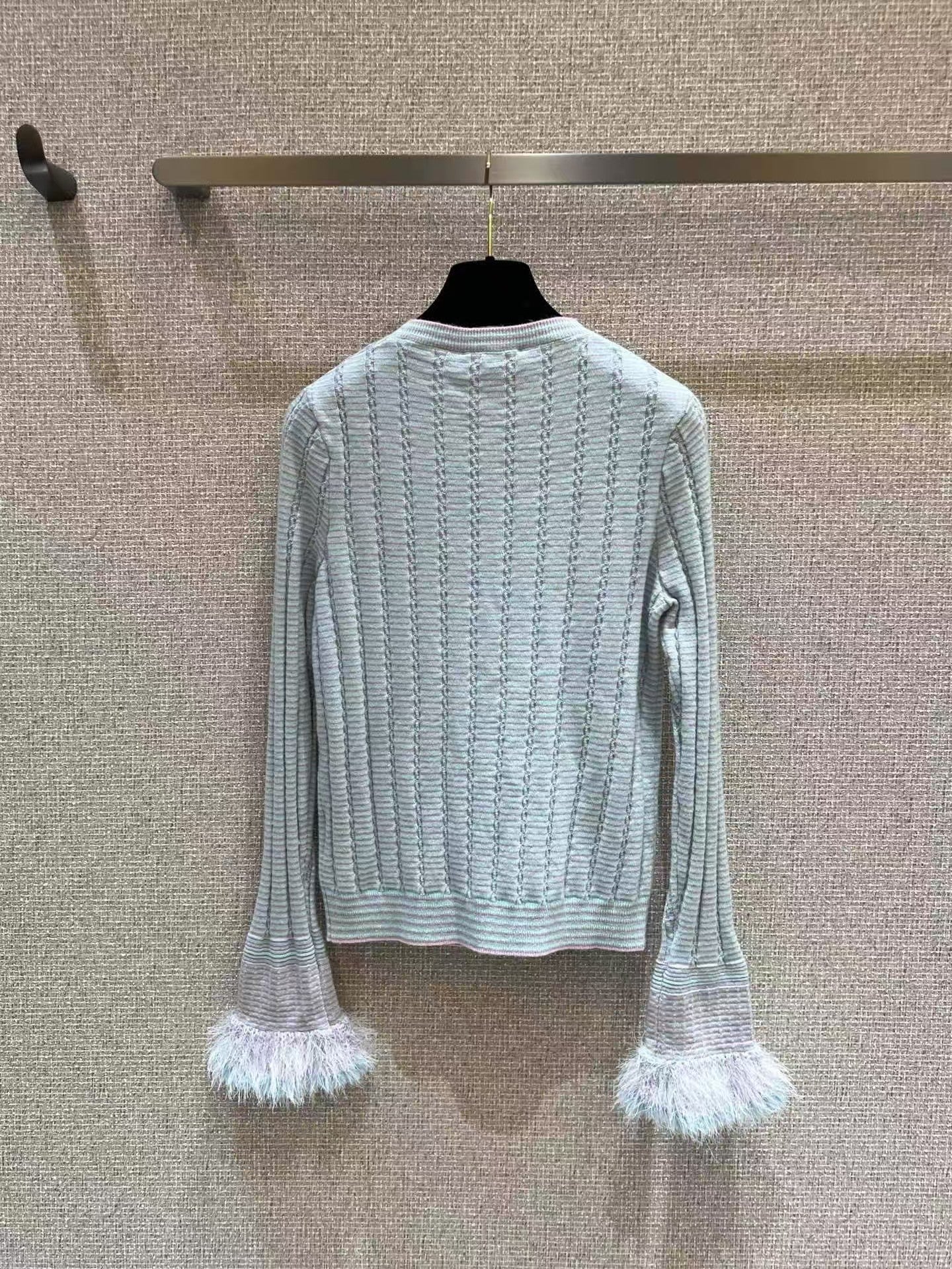 Pocket slim-fit cashmere knit cardigan