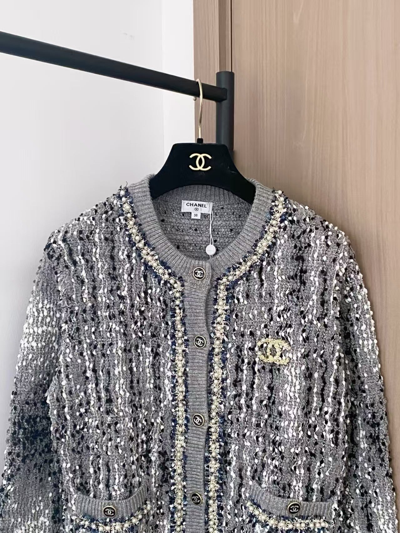 New logo-embellished cardigan