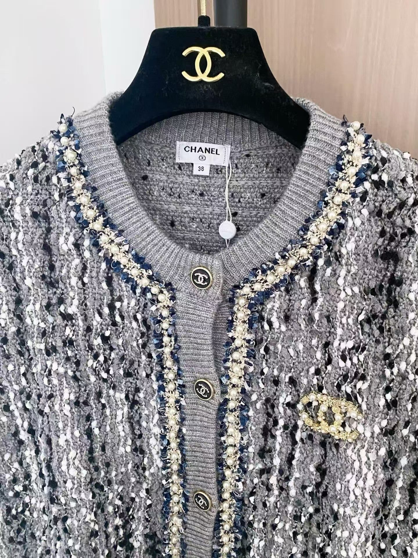 New logo-embellished cardigan